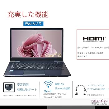 Amazon.co.jp: 13.3インチ Webカメラ内蔵 超軽量 ノートパソコン